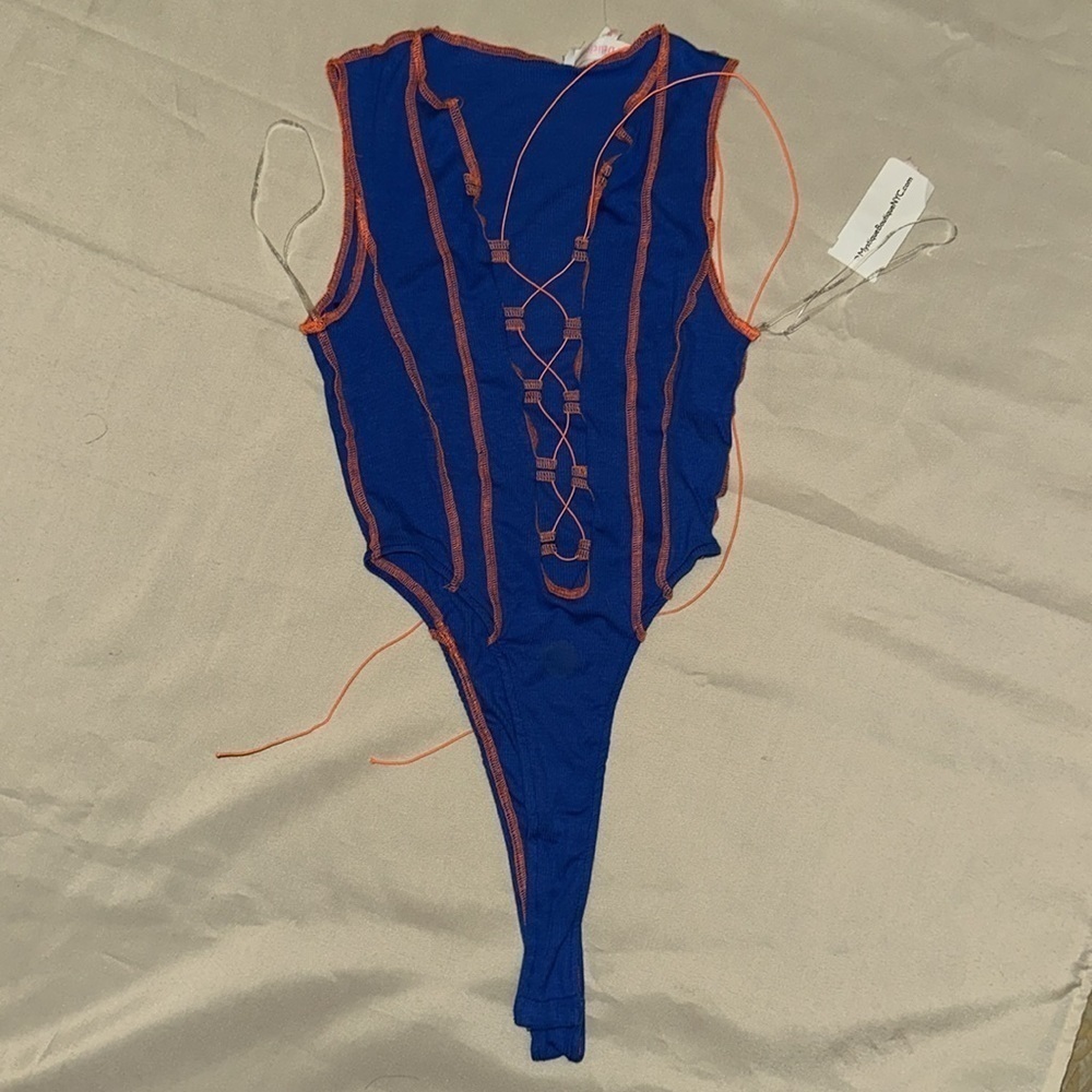 Laced Up Thong Tank Bodysuit - Picture 6 of 11